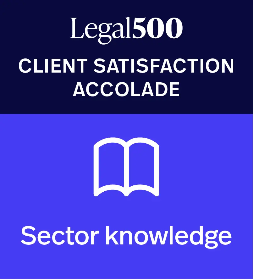 legal 500 badge - sector knowledge